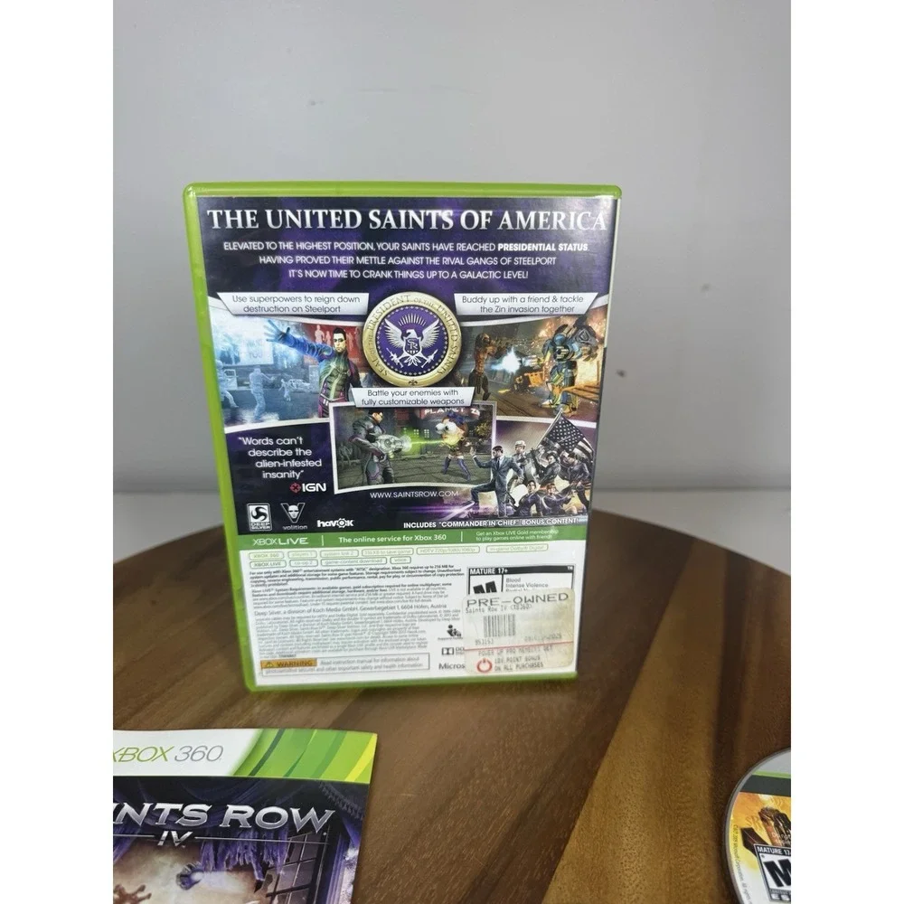 Saints Row IV Commander in Chief Edition Xbox 360 - Complete CIB w/ Saints Row 2